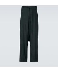 Balenciaga - Pantalones anchos Skater de lana a cuadros - Lyst