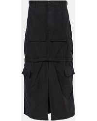 Balenciaga - Cotton-Blend Ripstop Cargo Skirt - Lyst