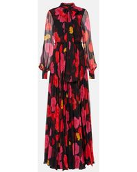 Erdem - Floral Pleated Voile Gown - Lyst