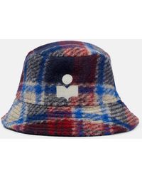 Isabel Marant - Haley Checked Wool-Blend Bucket Hat - Lyst