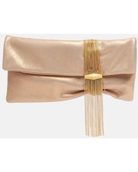 Jimmy Choo - Verzierte Clutch Zandra Small Aus Veloursleder - Lyst