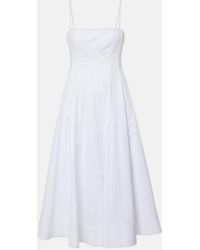 STAUD - Midikleid Wylie Aus Baumwolle - Lyst