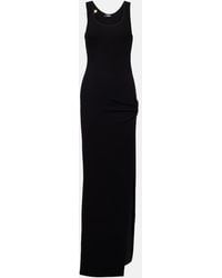 Versace - Vestido Largo Safety Pin En Mezcla De Algodon - Lyst