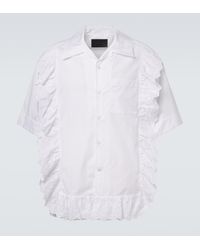 Simone Rocha - Ruffled Cotton Poplin Shirt - Lyst