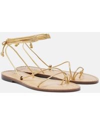 Amanu - Karima Metallic Leather Sandals - Lyst