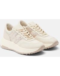 Hogan - Baskets H669 En Cuir A Paillettes - Lyst