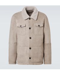 Kiton - Chaqueta Utilitaria De Ante - Lyst