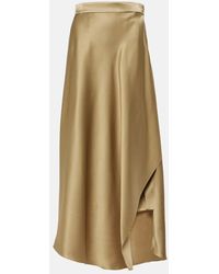 Loro Piana - Asymmetric Silk Maxi Skirt - Lyst