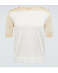 Jil Sander - Oversized Silk T-shirt - Lyst