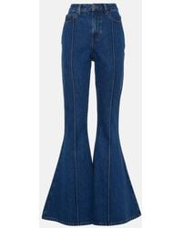 Self-Portrait - High-Rise Flared Jeans - Lyst