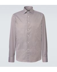 Canali - Striped Cotton Shirt - Lyst