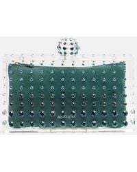 Aquazzura - Tequila Mini Beaded Suede-Lined Clutch - Lyst