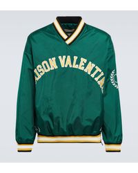 Valentino - Logo Applique Varsity Sweater - Lyst