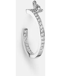 Repossi - Serti Sur Vide 18Kt Single Hoop Earring With Diamonds - Lyst