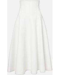 Norma Kamali - Faux Leather Midi Skirt - Lyst