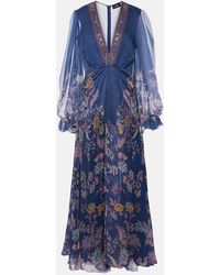 Etro - Printed Silk Gown - Lyst