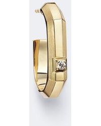 Messika - Moderniste Small 18Kt Single Hoop Earring With Diamond - Lyst