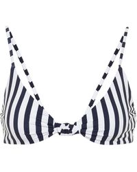 Caroline Constas Gestreiftes Bikini-Oberteil Marta - Blau