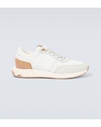 Tod's - Leather-trimmed Sneakers - Lyst