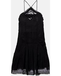 Isabel Marant - Minikleid Geraldin Aus Baumwolle Mit Spitze - Lyst