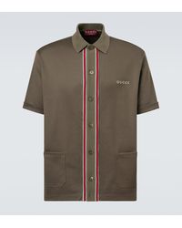 Gucci - Cotton Piquet Polo Shirt With Embroidery - Lyst