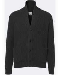 Allude - Ribbed-Knit Wool And Cashmere Cardigan - Lyst
