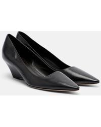 The Row - Liisa Leather Wedges - Lyst