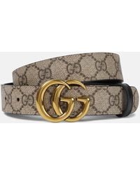 Gucci - Reversible GG Supreme Canvas Belt - Lyst