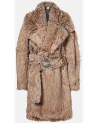 Coperni - Belted Faux Fur Coat - Lyst