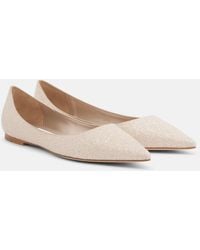 Jimmy Choo - Love Glitter Ballet Flats - Lyst