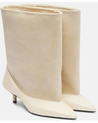 Jacquemus - Tourni Leather And Suede Ankle Boots - Lyst