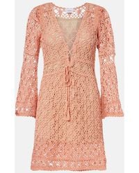 Anna Kosturova - Bianca Crochet Cotton Minidress - Lyst
