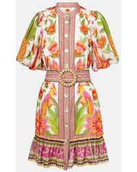 FARM Rio - Bedrucktes Minikleid Aus Einem Baumwollgemisch - Lyst