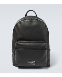 KENZO - Crest Leather Backpack - Lyst