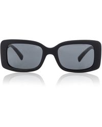 Versace Gafas de sol box logo rectangle - Negro