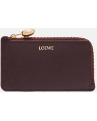 Loewe - Pebble Leather Card Holder - Lyst