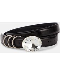 Alessandra Rich - Embellished Leather Belt - Lyst