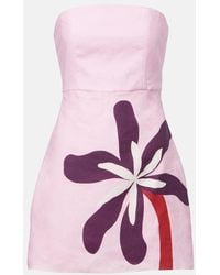 Cala De La Cruz - Roma Floral Linen Minidress - Lyst