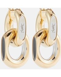 Saint Laurent - Pendientes De Aro Cassandre - Lyst