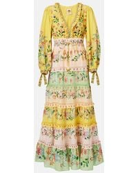 FARM Rio - Delicate Flowers Cotton Maxi Dress - Lyst