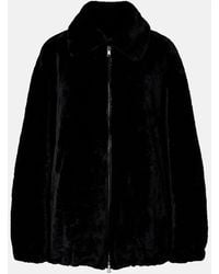 Nour Hammour - Plush Shearling Jacket - Lyst