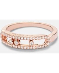 Messika - Baby Move 18Kt Rose Ring With Diamonds - Lyst