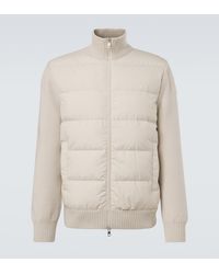Moncler - Cardigan Tricot En Laine Vierge - Lyst