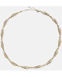 Yvonne Léon - Halskette Marlin Aus 9Kt Gelbgold (375/1000) Mit Diamanten - Lyst