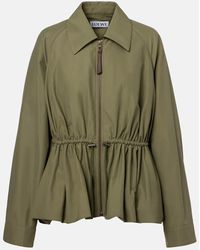Loewe - Ruched Cotton-Blend Jacket - Lyst