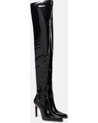 Saint Laurent - Nina Patent Leather Over-the-knee Boots - Lyst