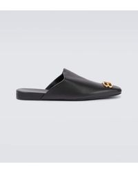 Balenciaga - Slippers Cosy BB aus Leder - Lyst