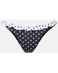 Bananhot - Angela Polka-Dot Ruffled Bikini Bottoms - Lyst