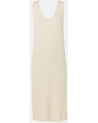The Row - Garfield Silk Midi Dress - Lyst