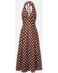 Faithfull the Brand - Marais Polka-Dot Linen Midi Dress - Lyst